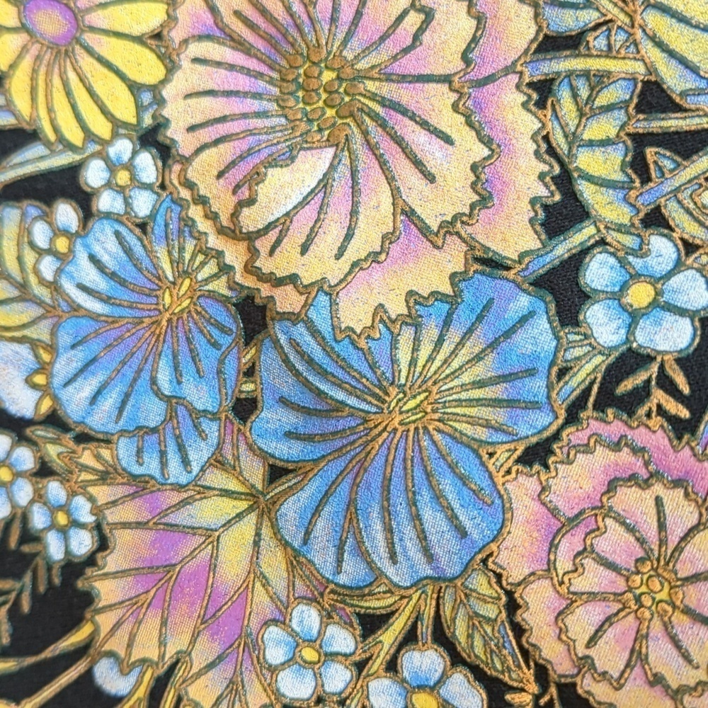 Nature's Garden By Morning Sun Forrer Vintage Floral Sweater Large - Picture 2 of 9